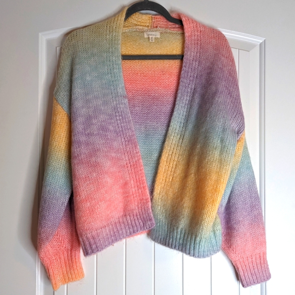 Rainbow Shawl Cardigan